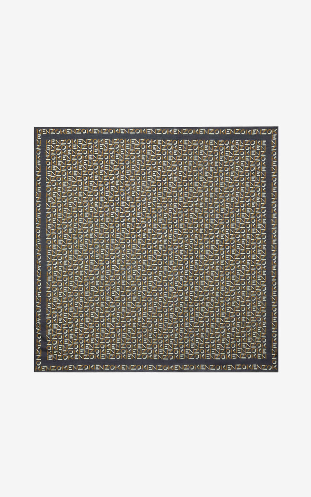 Foulard Kenzo Monogram Femme Noir | YXJC-97421